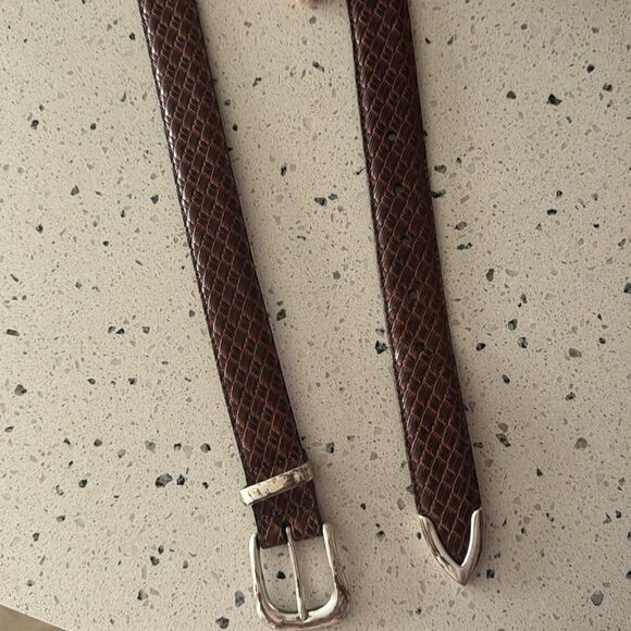 Allen Edmonds Men's Size 44 Brown/Tan Classic Genuine Leather Belt Made In USA - Picture 5 of 12